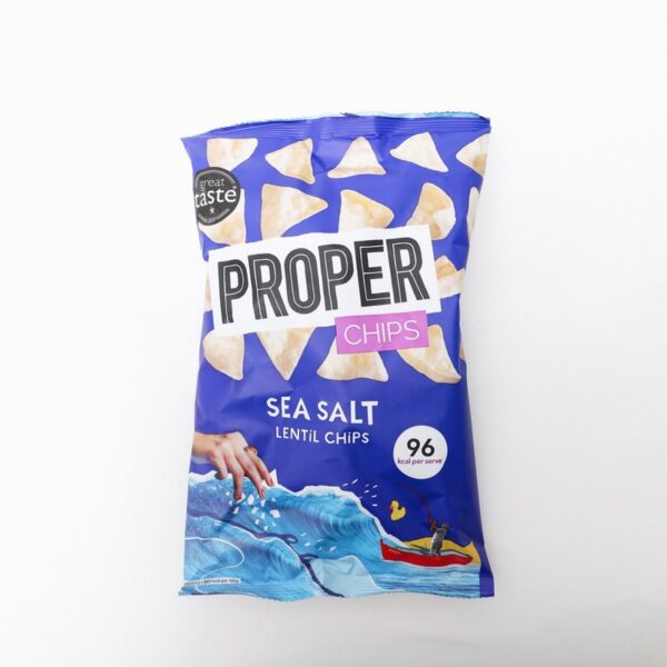 Proper Chips Sea Salt Lentil Chips (85g) - Organic to your door