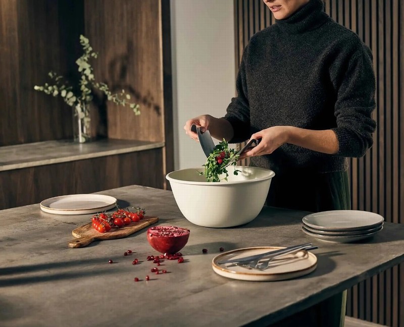 Uno Salad Bowl & Server Set – Stone Grey - Organic to your door