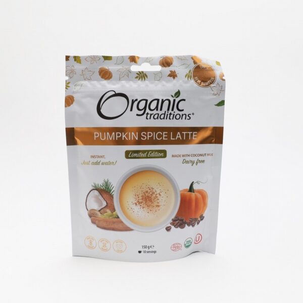 Organic Traditions Pumpkin Spice Latte (150g) - Organic to your door