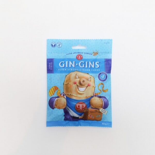 GinGins Super Strong Ginger Candy (60g) - Organic to your door