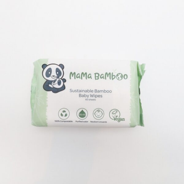 Mama Bamboo Compostable Baby Wipes (72s) - Organic to your door