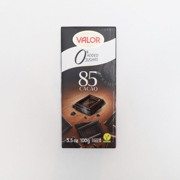 Valor 85% Sugar Free Chocolate (100g) - Organic to your door