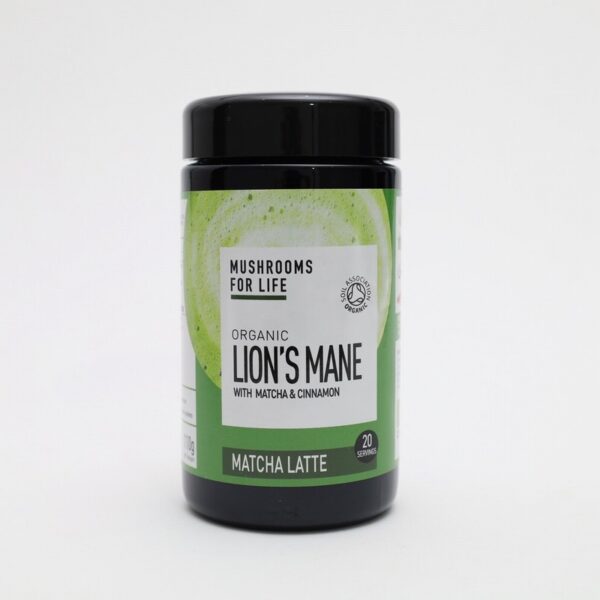 Mushrooms For Life Organic Lions Mane Matcha Latte (110g) - Organic to your door