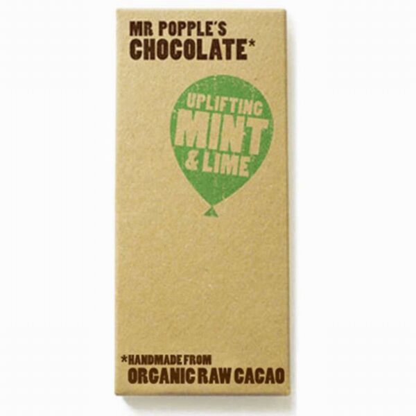 Mr Popple’s Organic Raw Chocolate – Lime & Mint 69% (50g) - Organic to your door