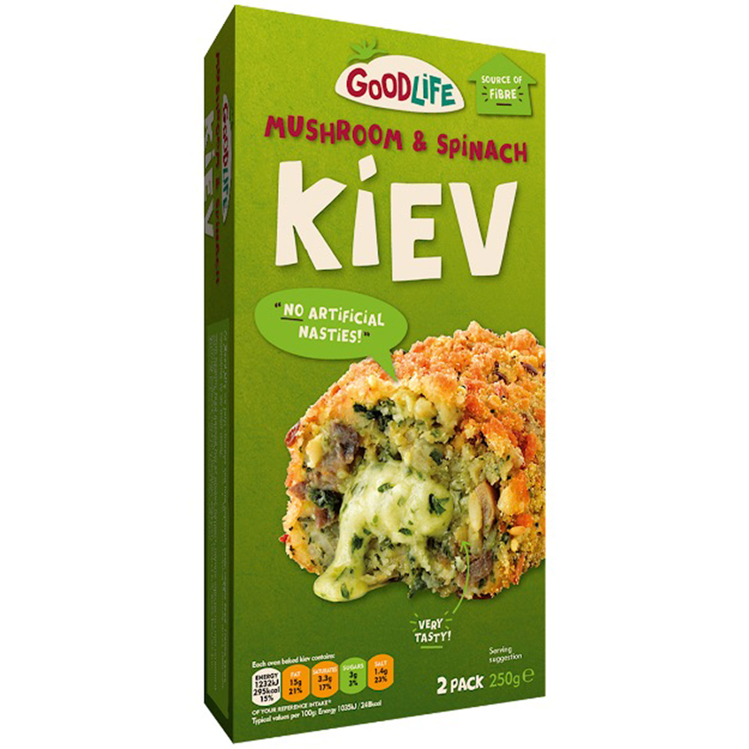 GoodLife Mushroom & Spinach Kievs (250g) Organic to your Door