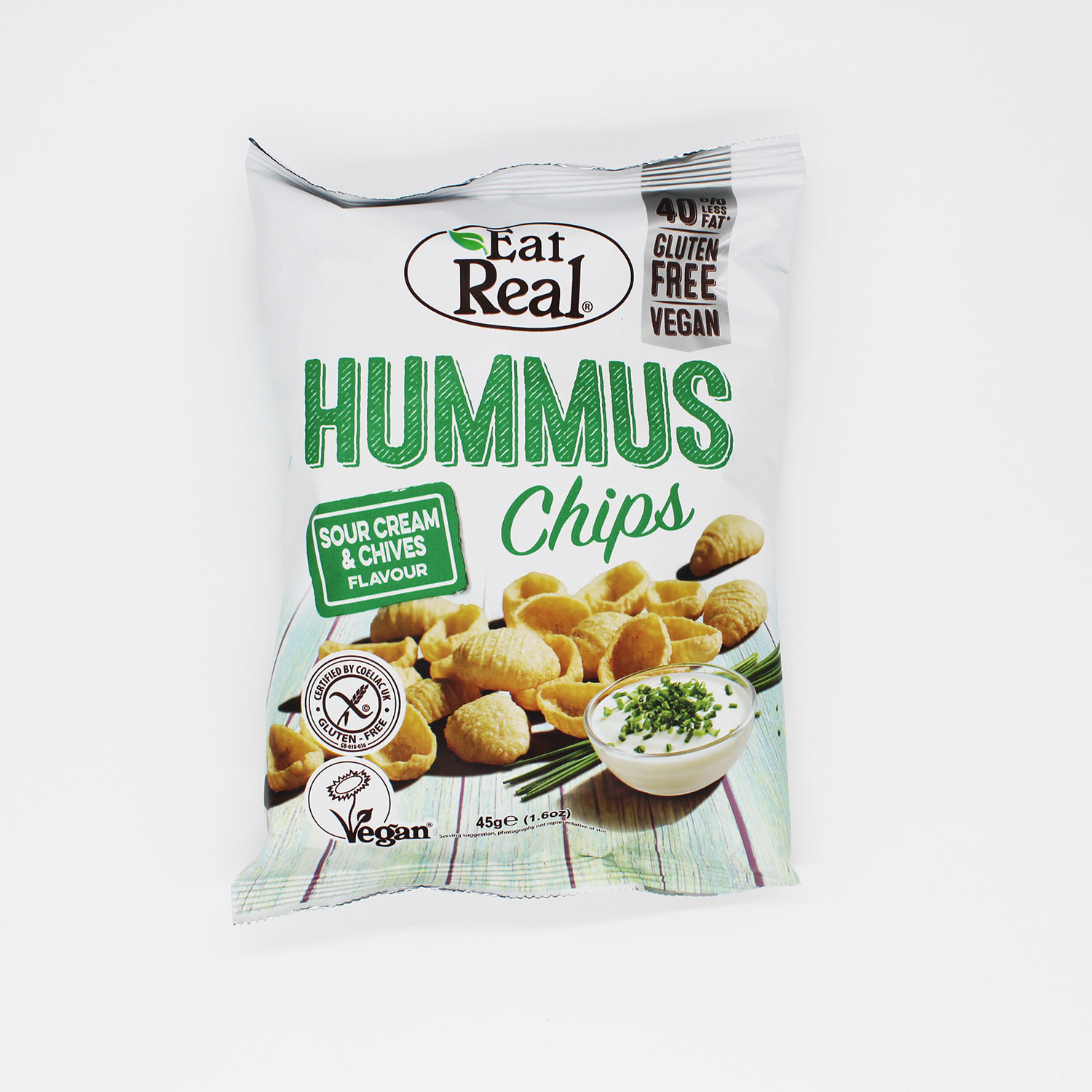 Eat Real Hummus Chips Sour Cream & Chives (45g) Organic to your Door