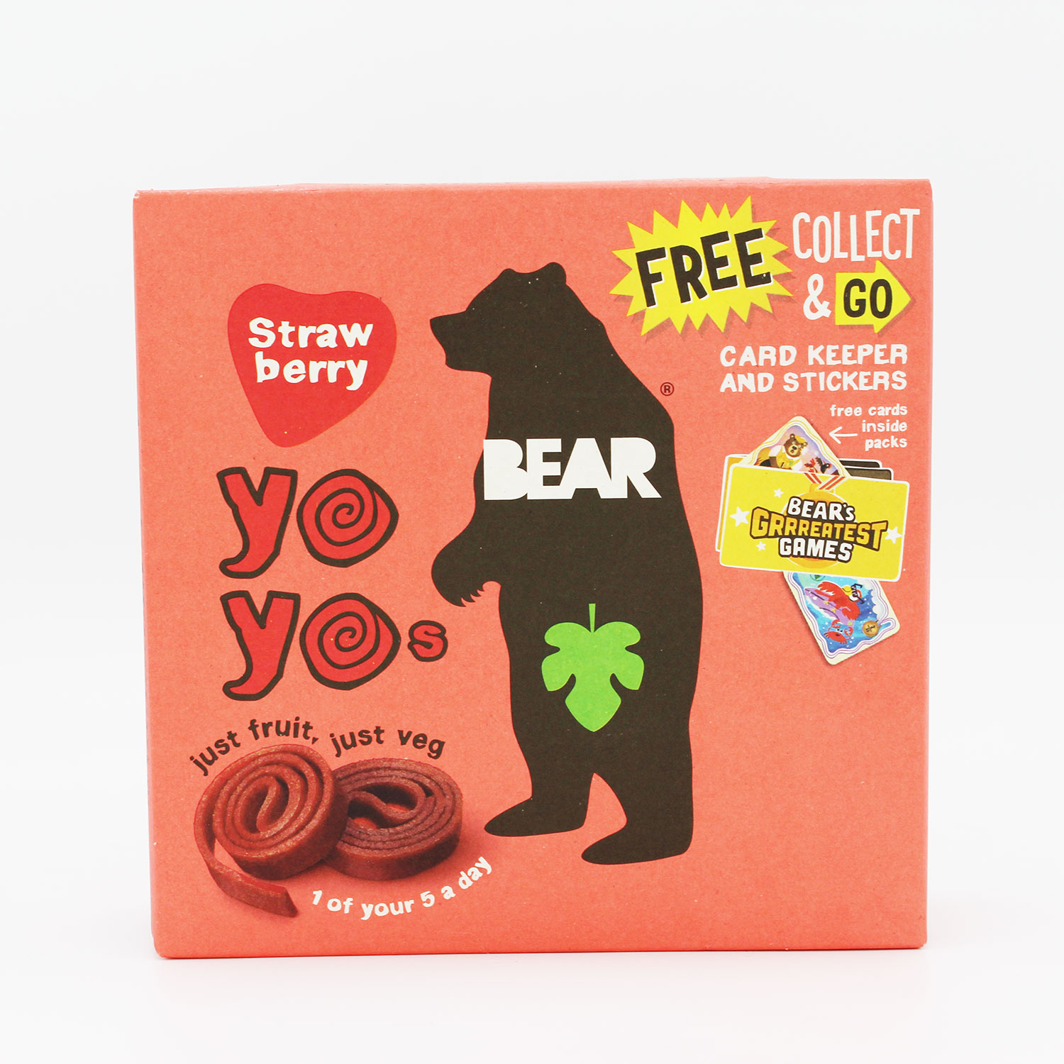 Bear YoYos Strawberry Rolls (5x20g) Organic to your Door