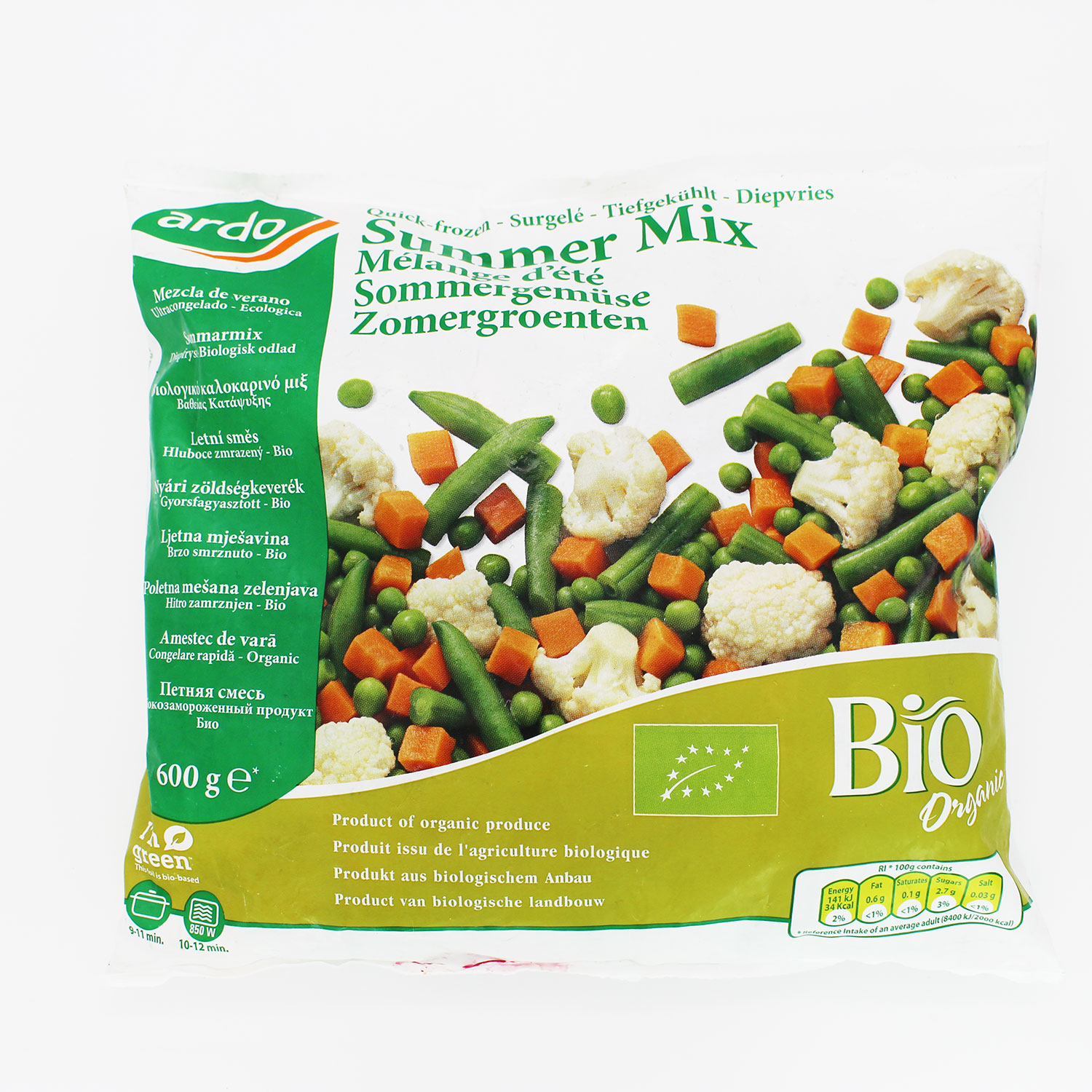 Ardo Organic Summer Vegetable Mix (600g) Organic to your Door