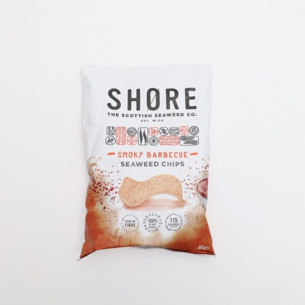 Shore Seaweed Chips – Barbecue (80g) - Organic to your door