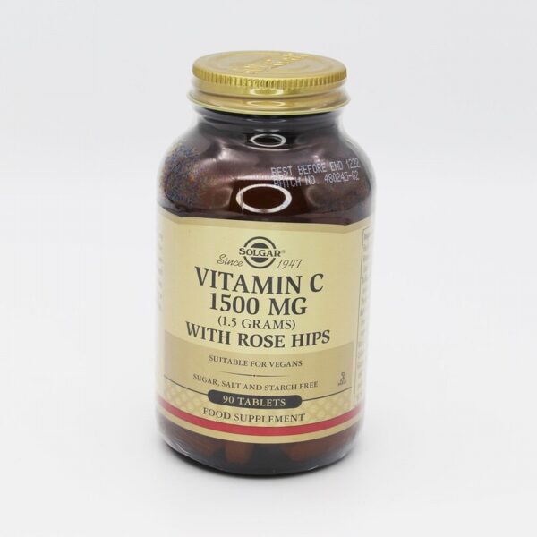 Solgar Vitamin C with Rosehips 1500mg (90s) - Organic to your door