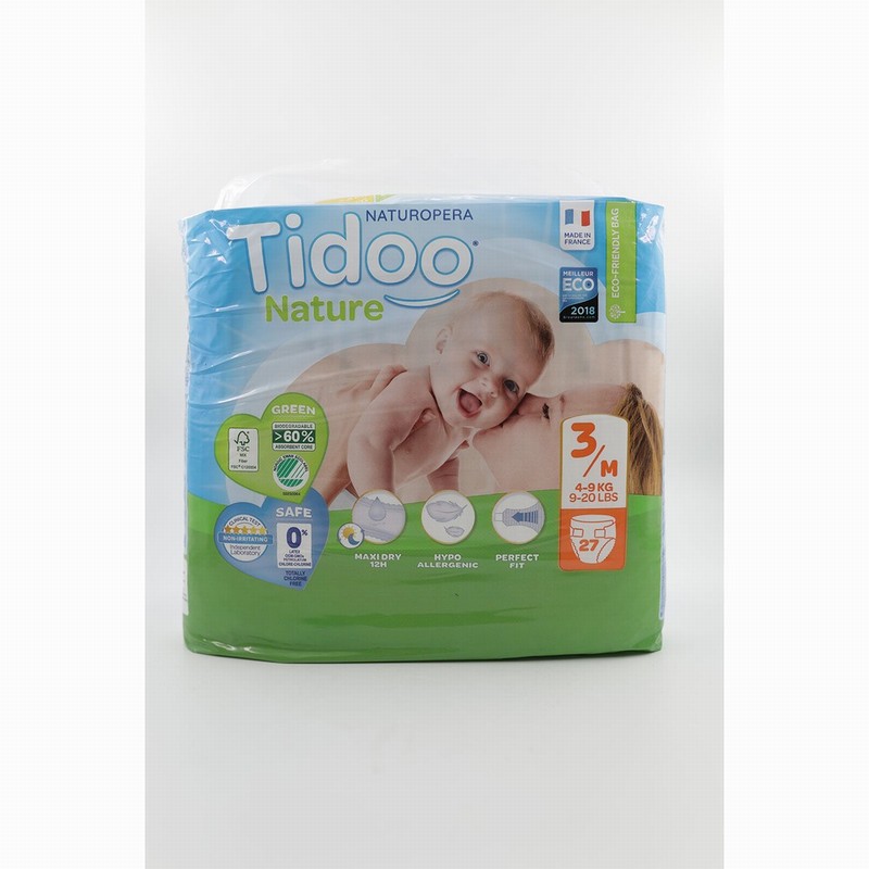 Tidoo Nappies Size 3 / 4-9kg (27s) - Organic to your door