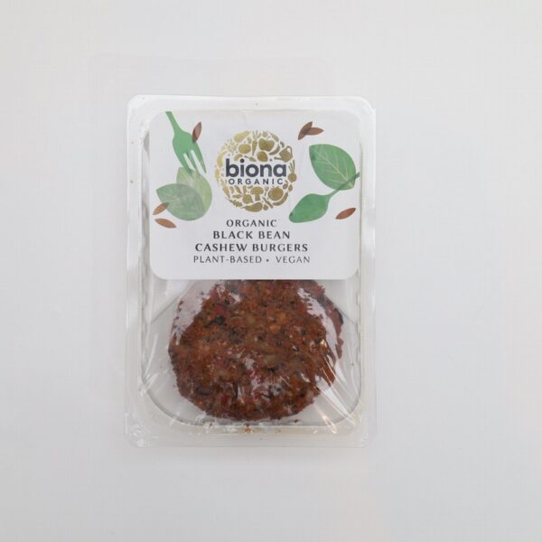 Organic Black Bean Cashew Burgers (160g) - Organic to your door