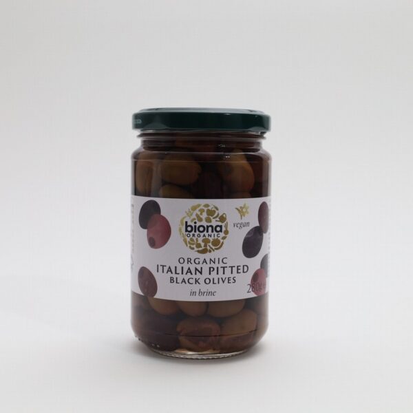 Organic Italian Pitted Black Olives (280g)