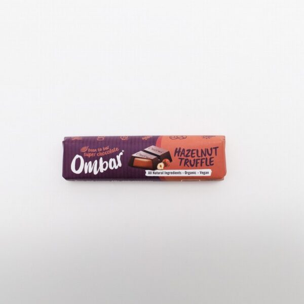 Ombar Organic Filled Hazelnut Truffle Bar (42g) - Organic to your door