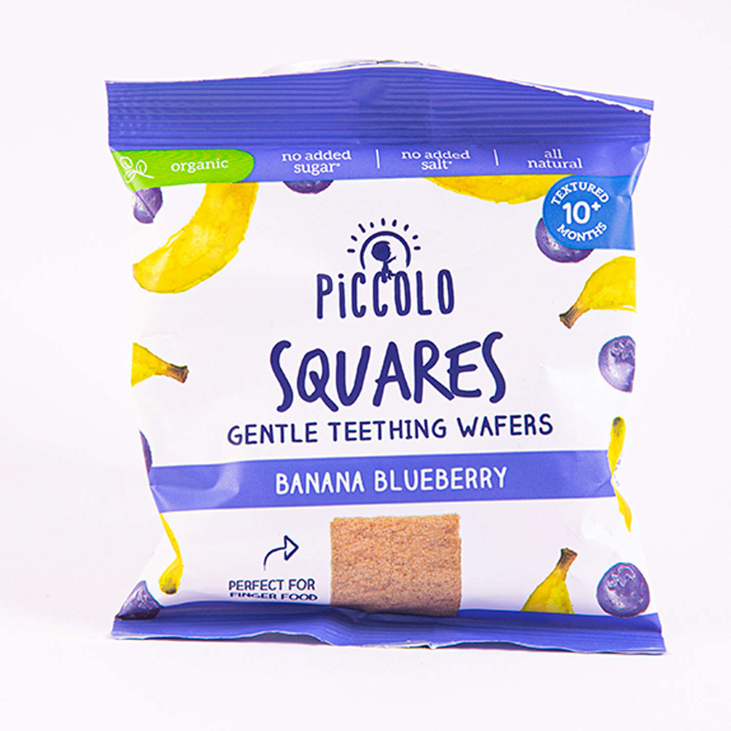 Piccolo Organic Teething Wafers Banana & Blueberry (20g) Organic to