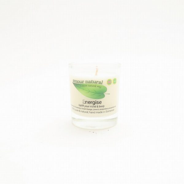 Amour Natural Votive Essential Oil Candle – Energise (55g) - Organic to your door