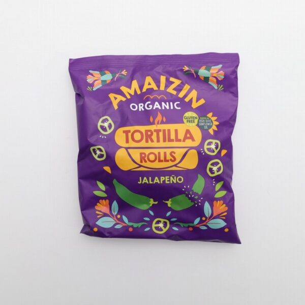 Amaizin Organic Jalapeno Tortilla Rolls (100g) - Organic to your door