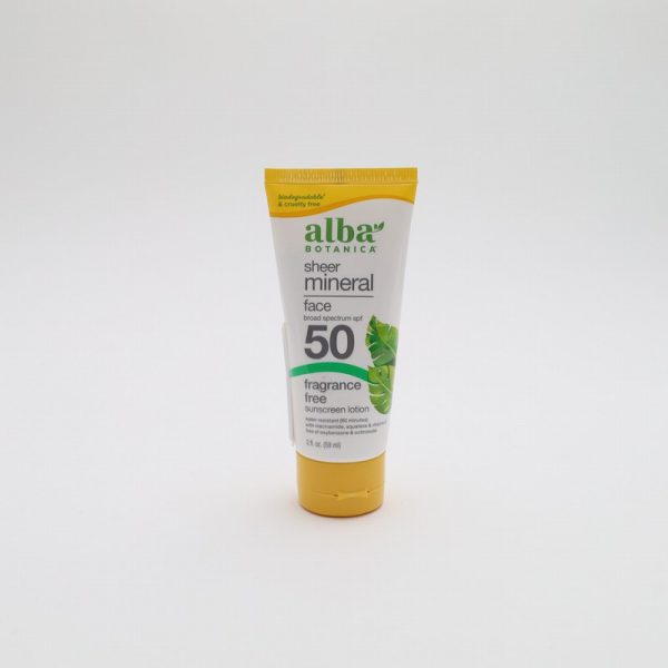 Alba Botanica Mineral Face Sun Sceen SPF50 (59ml)