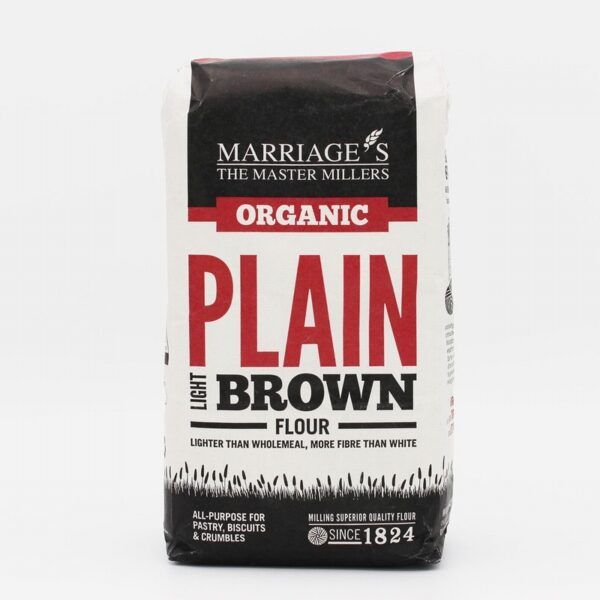 Marriage’s Organic Light Brown Plain Flour (1kg) - Organic to your door