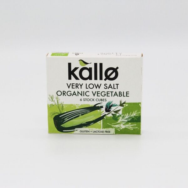 Kallo Organic Vegetable Stock Cubes – Very Low Salt (60g) - Organic to your door