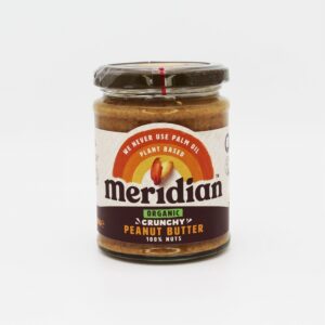 Meridian Organic Peanut Butter – Crunchy  No Salt (280g) - Organic to your door